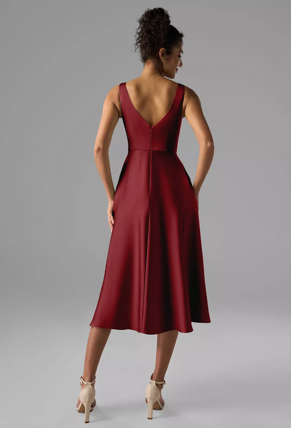AW Asa Burgundy  Summer Wedding Guest Dresses